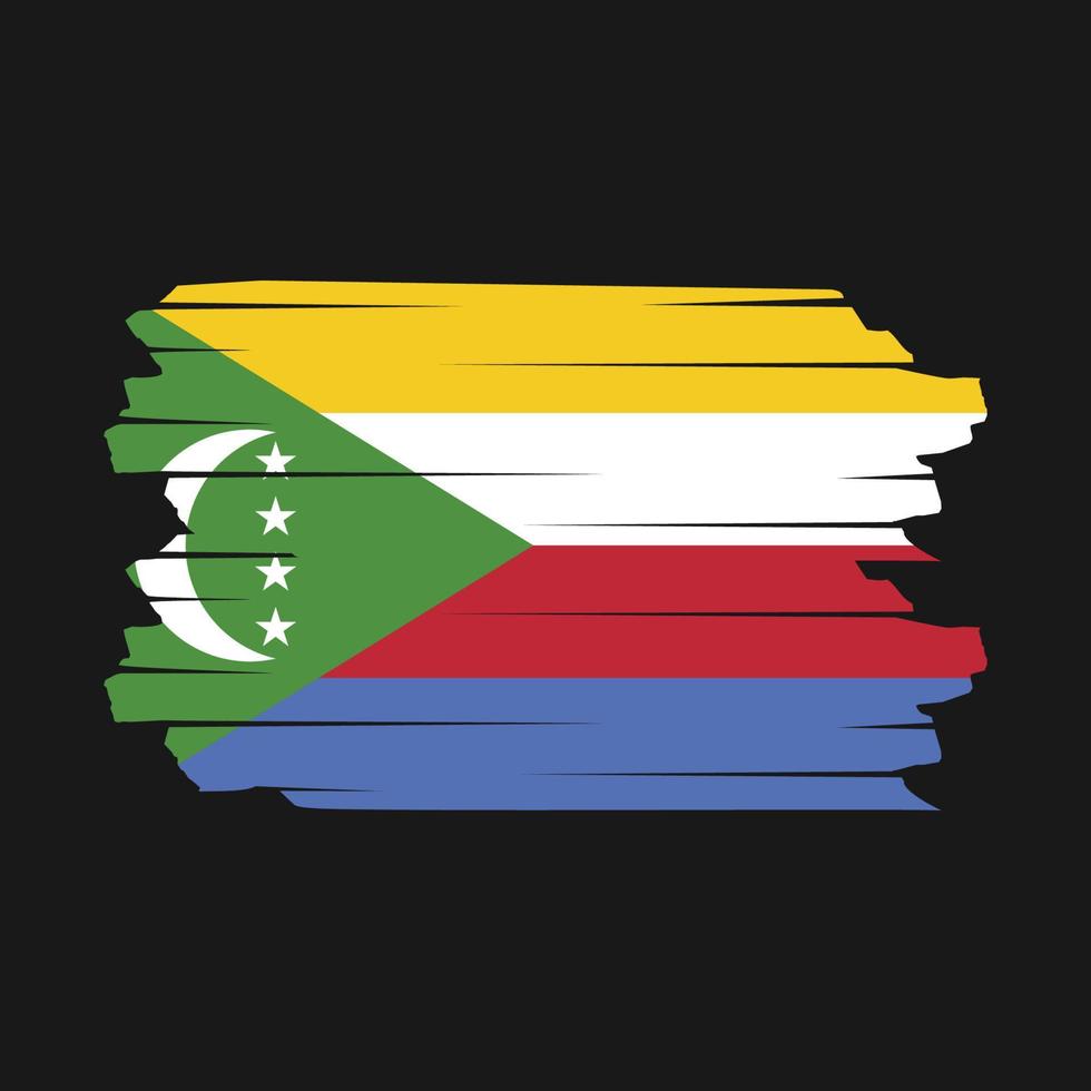 Comoros Flag Brush Vector