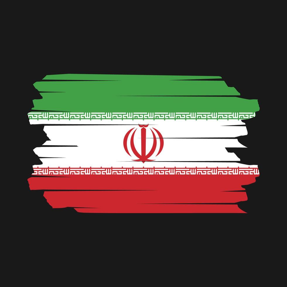 vector de pincel de bandera de irán