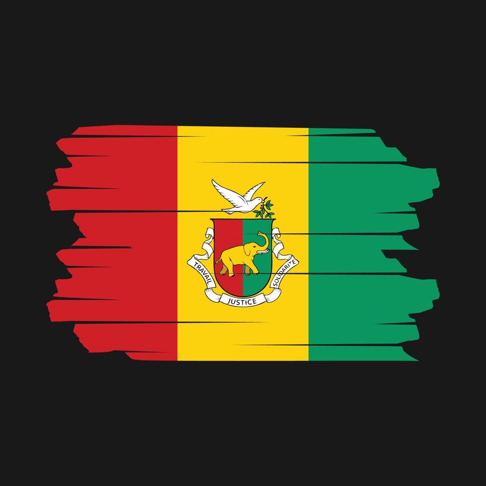 Guinea Flag Brush Vector