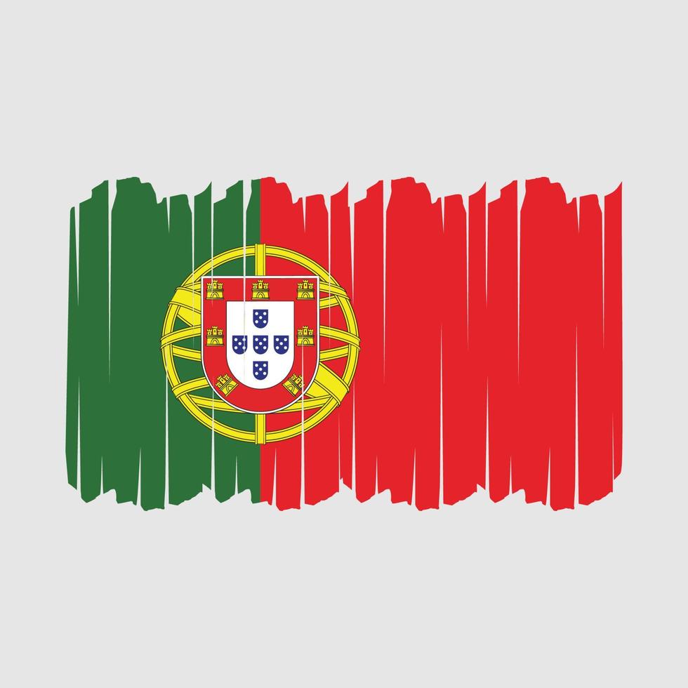 Portugal Flag Brush Strokes vector