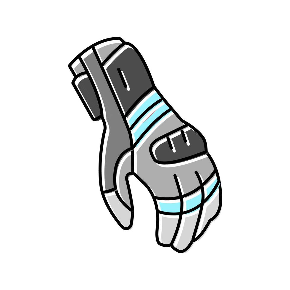 guantes motocicleta color icono vector ilustración