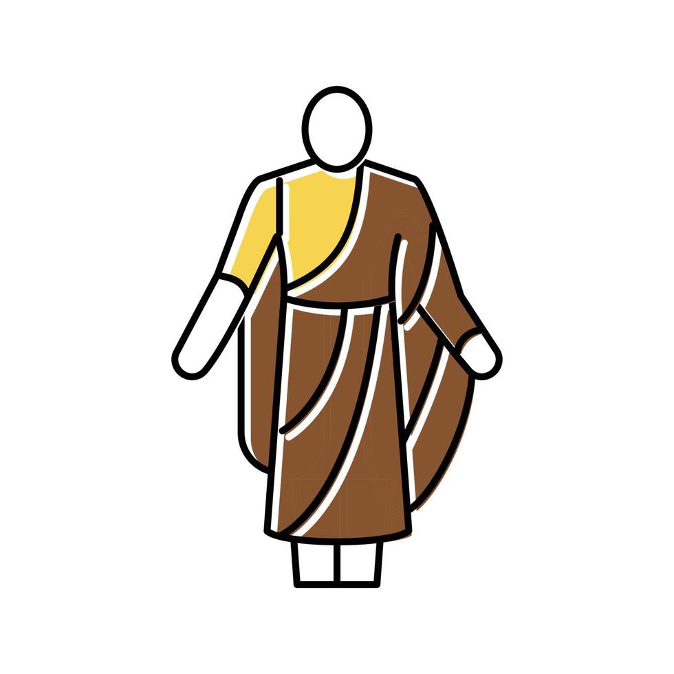 toga ancient rome color icon vector illustration