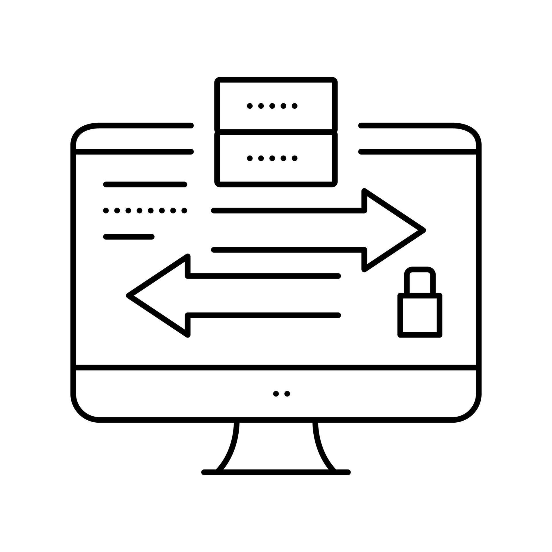 data exchange between servers line icon vector illustration 19541874 Vector Art at Vecteezy