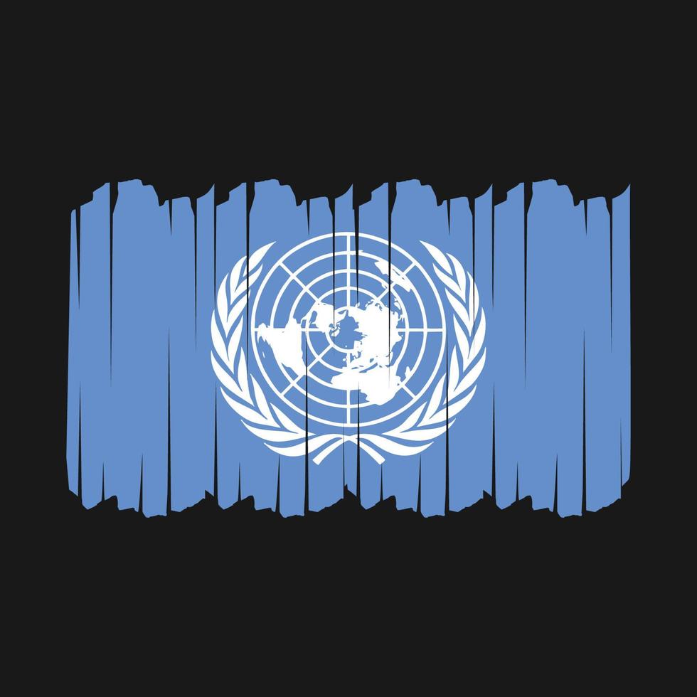 United Nations Flag Brush Strokes vector