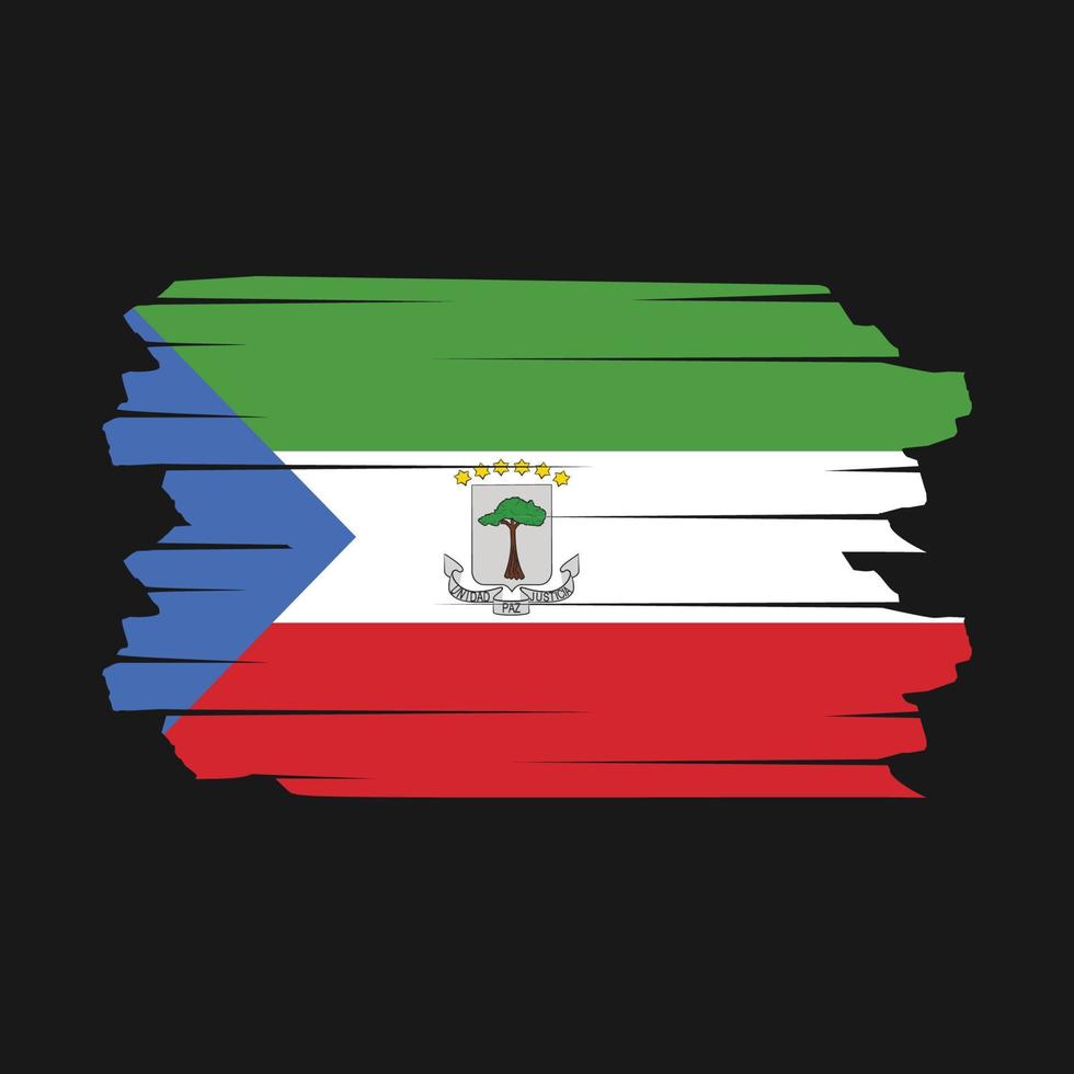 Equatorial Guinea Flag Brush Vector