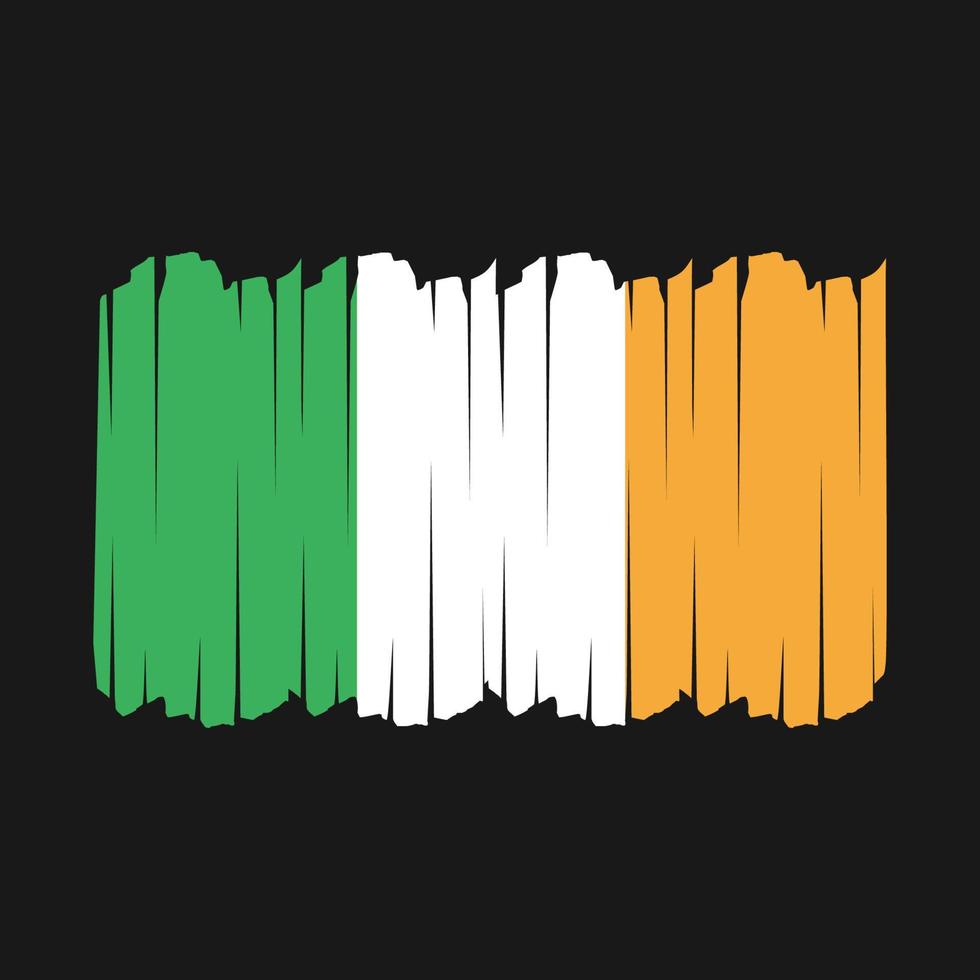 Ireland Flag Brush Strokes vector