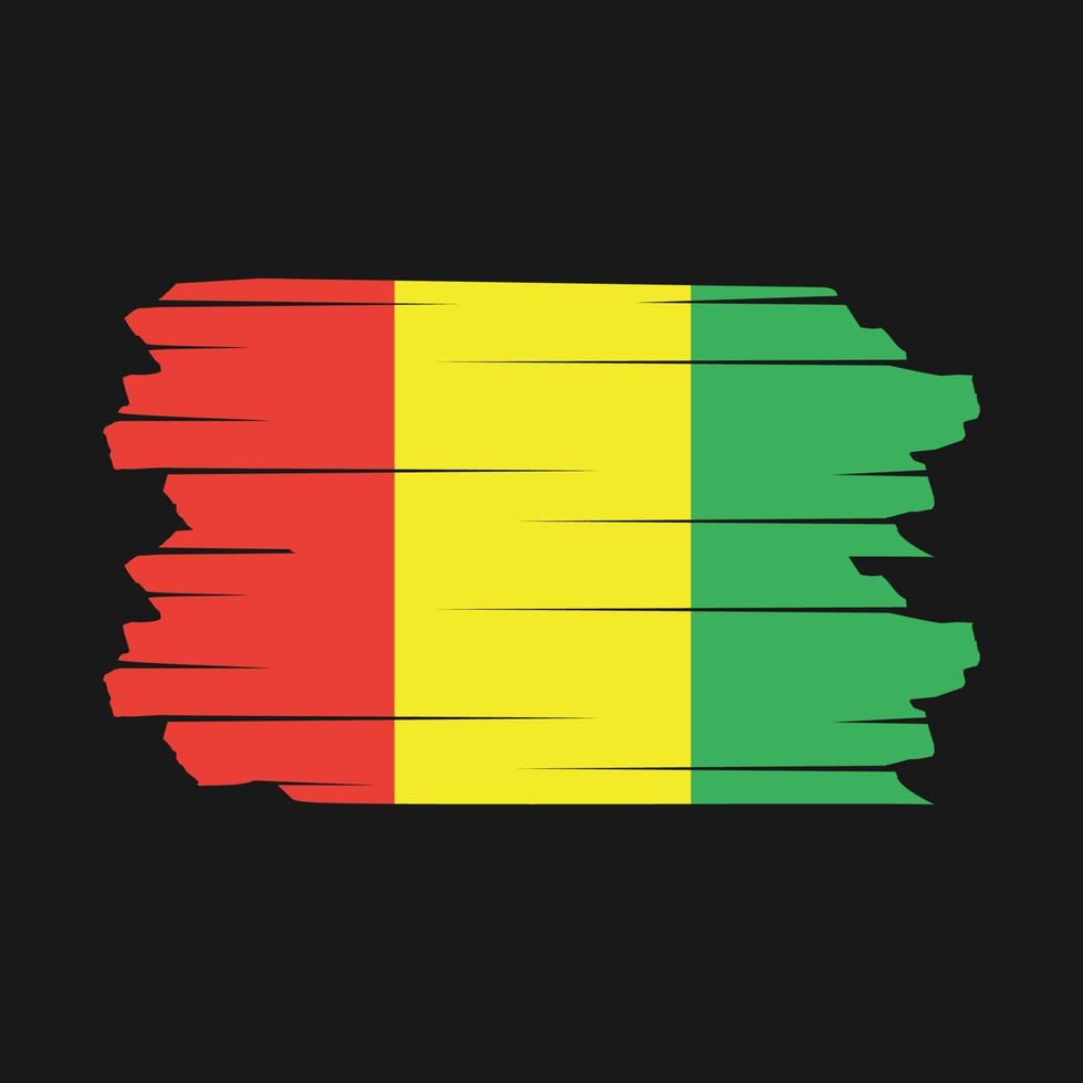 Guinea Flag Brush Vector