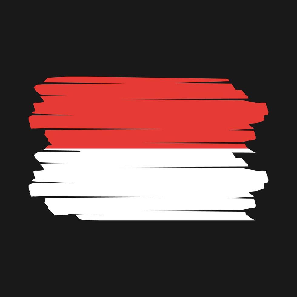 Indonesia Flag Brush Vector