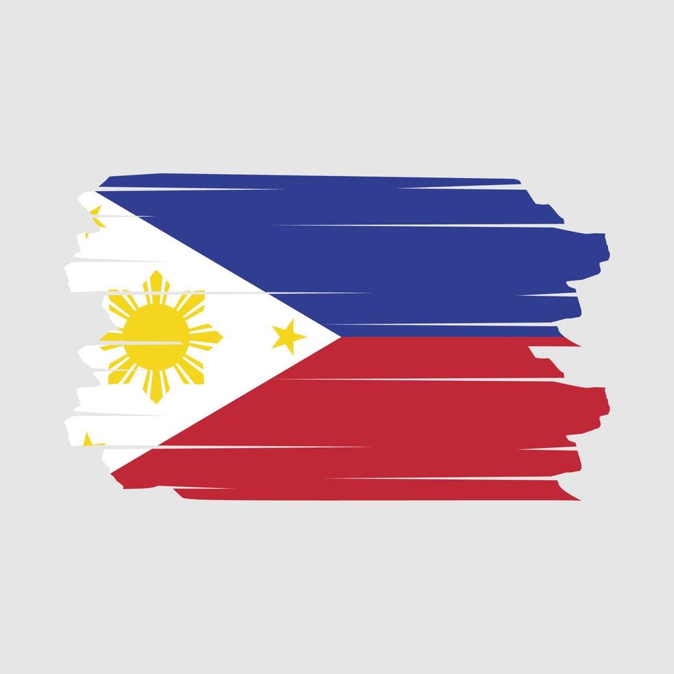 vector de pincel de bandera de filipinas