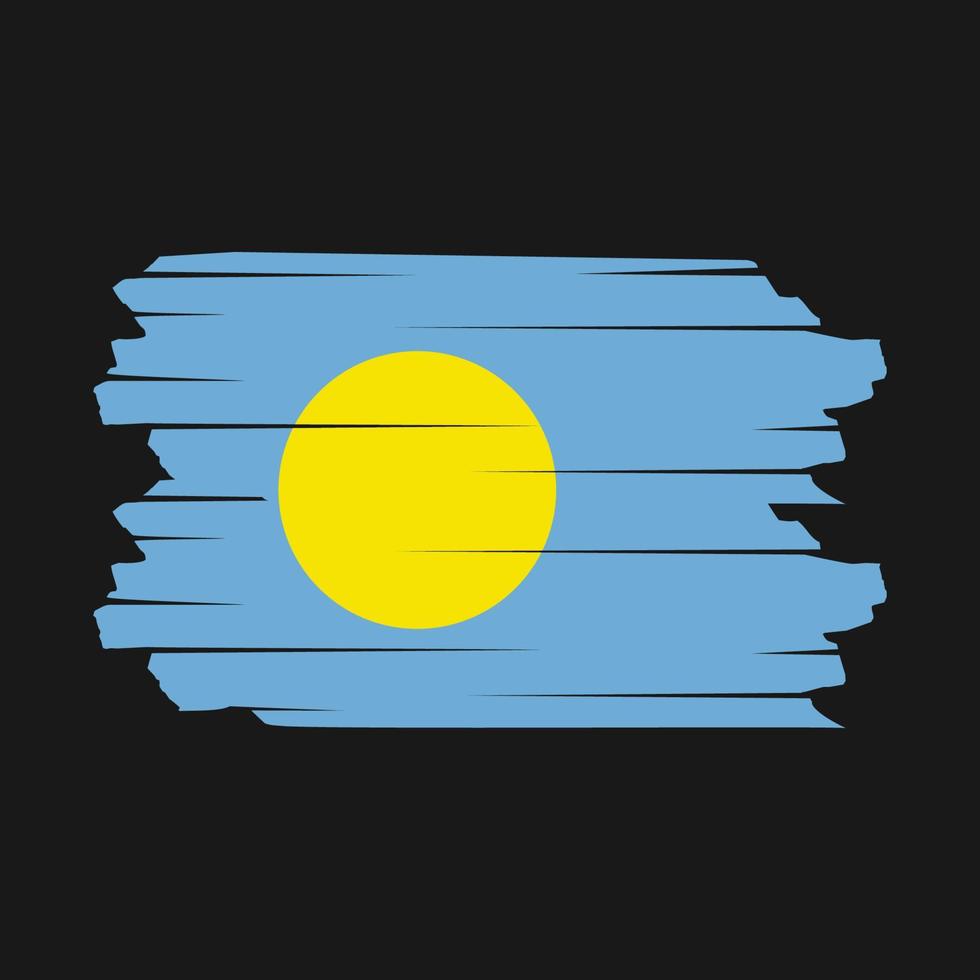 Palau Flag Brush Vector