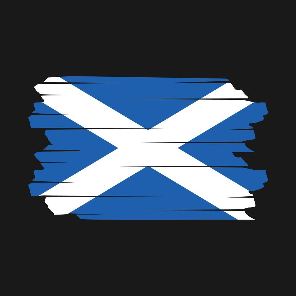 Scotland Flag Brush Vector