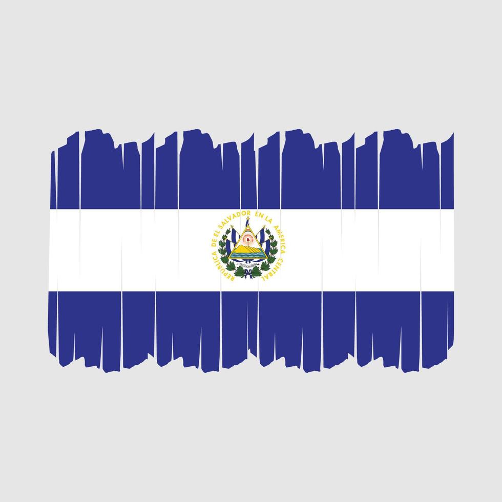 El Salvador Flag Brush Strokes vector