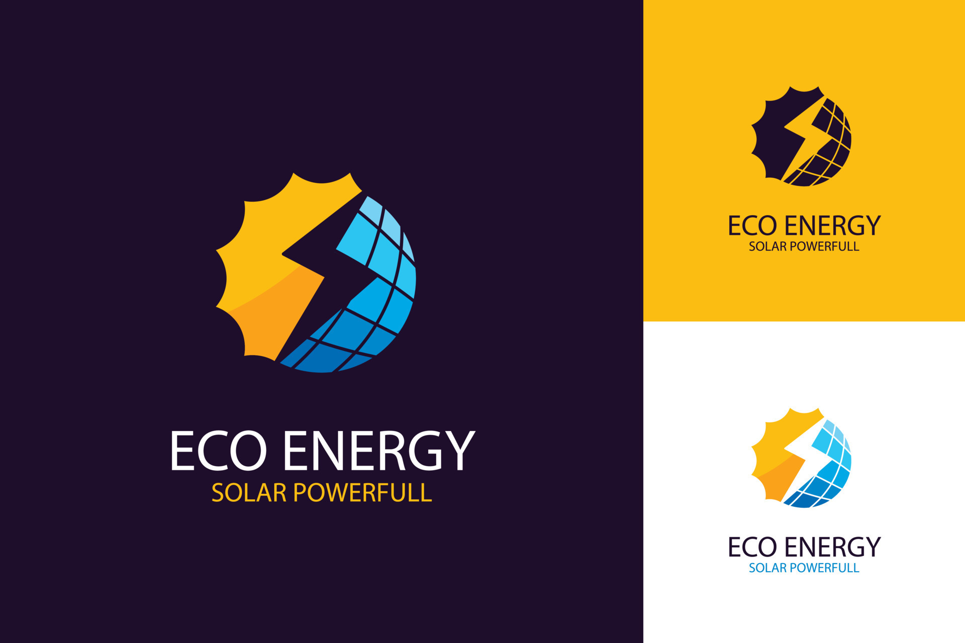 Flat design renewable energy logo template 19541976 vector art at vecteezy
