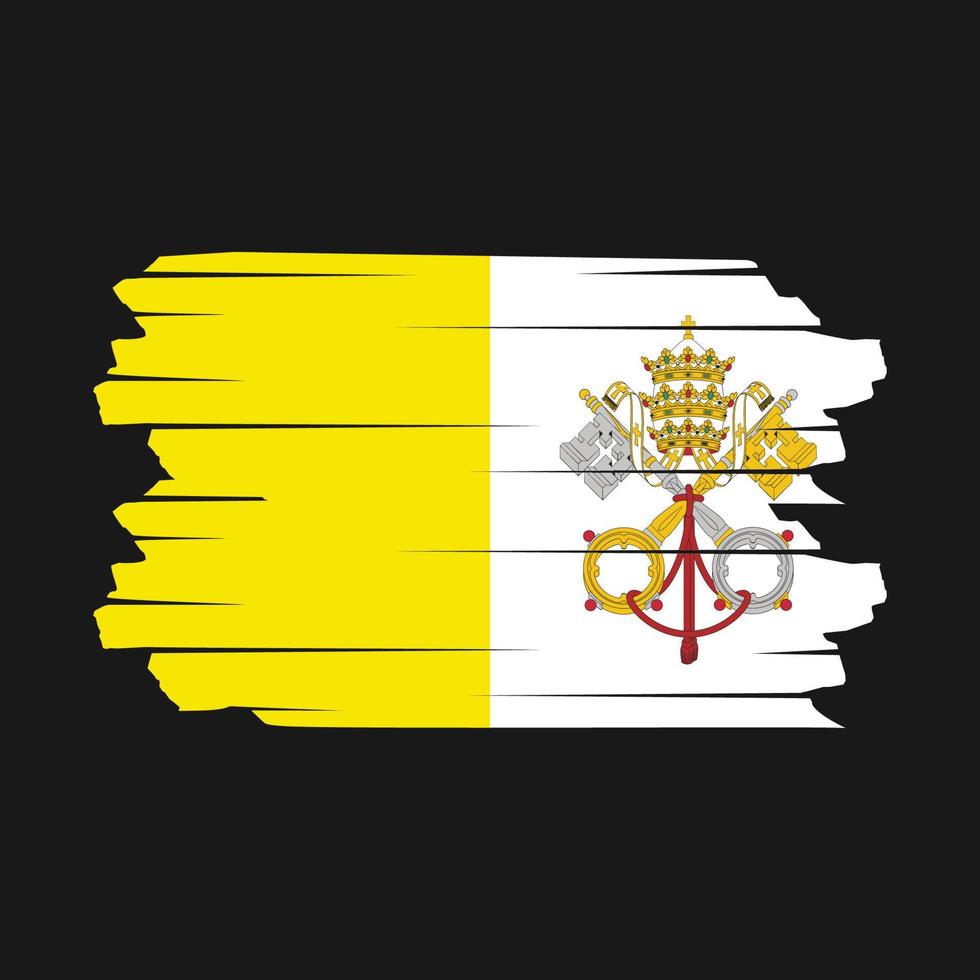 Vatican Flag Brush Vector