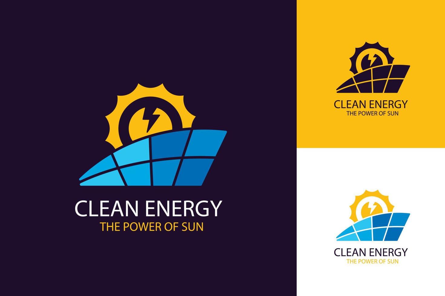 flat design renewable energy logo template vector