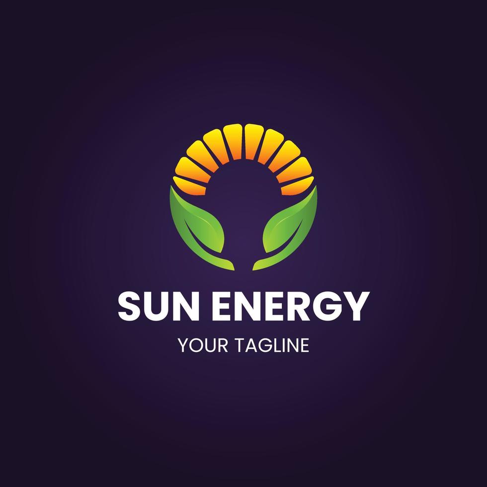 flat design renewable energy logo template vector