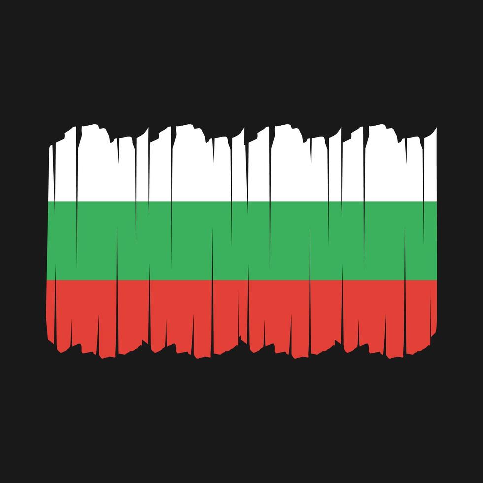 Bulgaria Flag Brush Strokes vector
