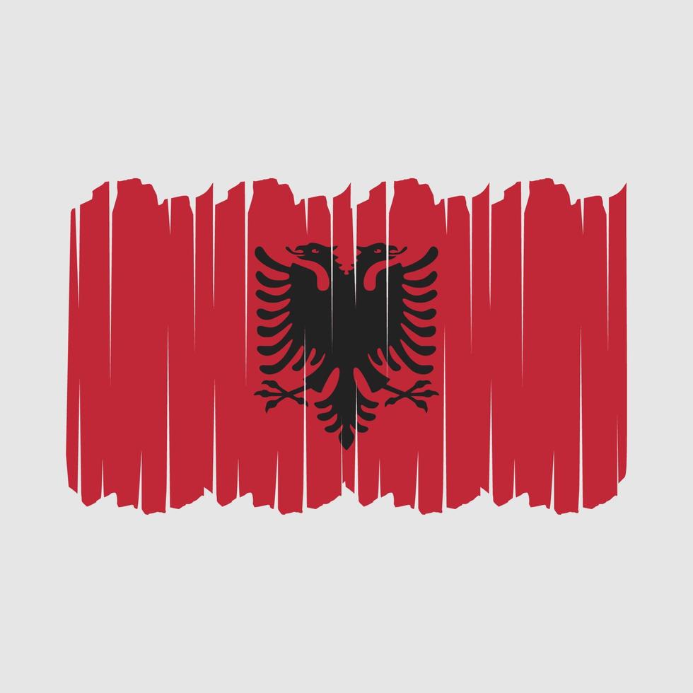 Albania Flag Brush Strokes vector