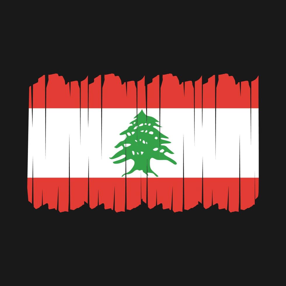 Lebanon Flag Brush Strokes vector