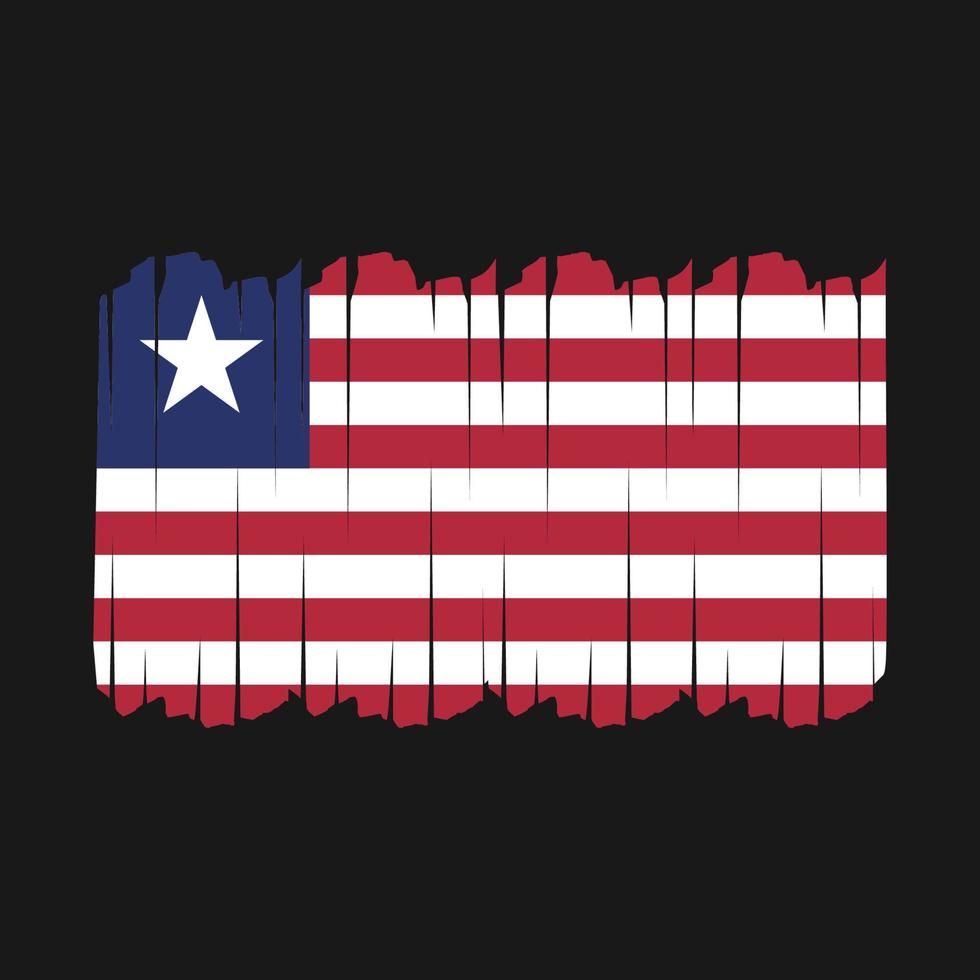 trazos de pincel de bandera de liberia vector