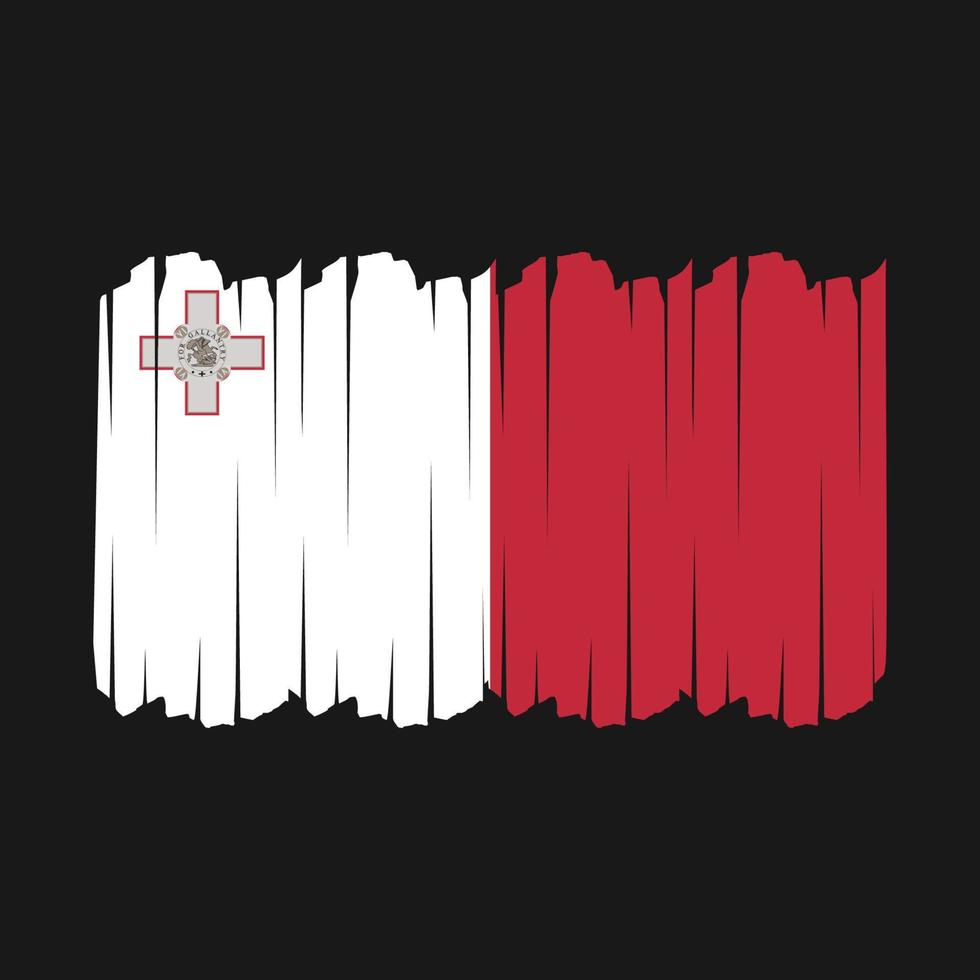 Malta Flag Brush Strokes vector