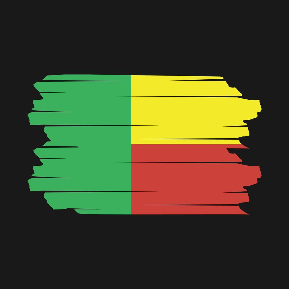 Benin Flag Brush Vector