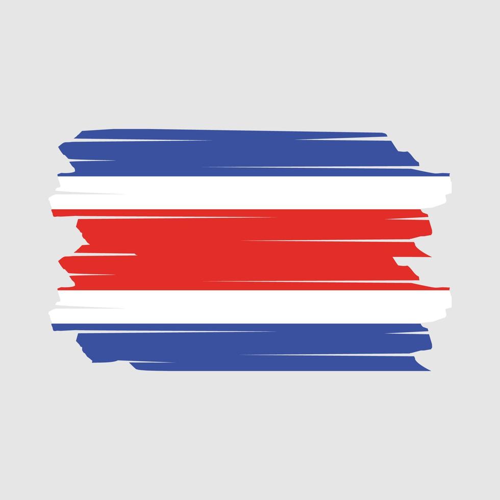 vector de pincel de bandera de costa rica