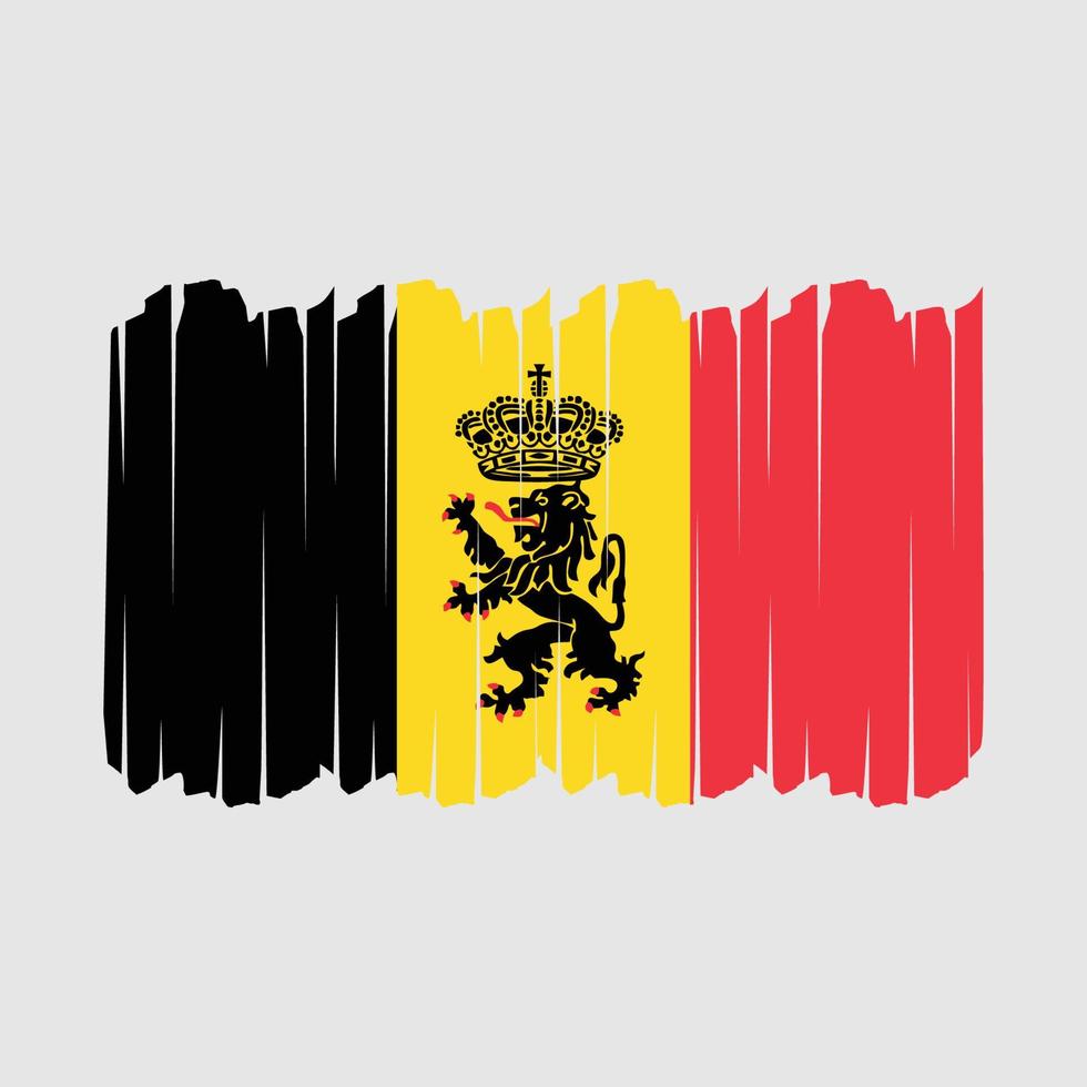 Belgium Flag Brush Strokes vector