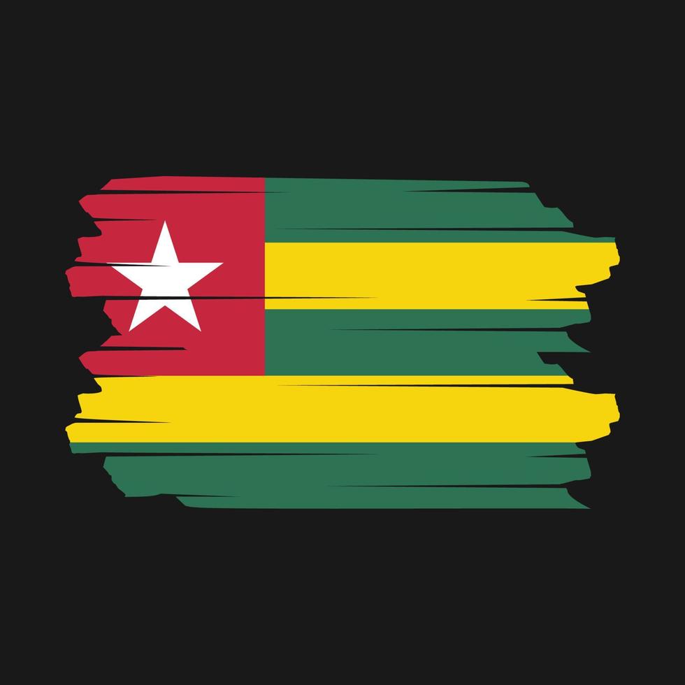 Togo Flag Brush Vector