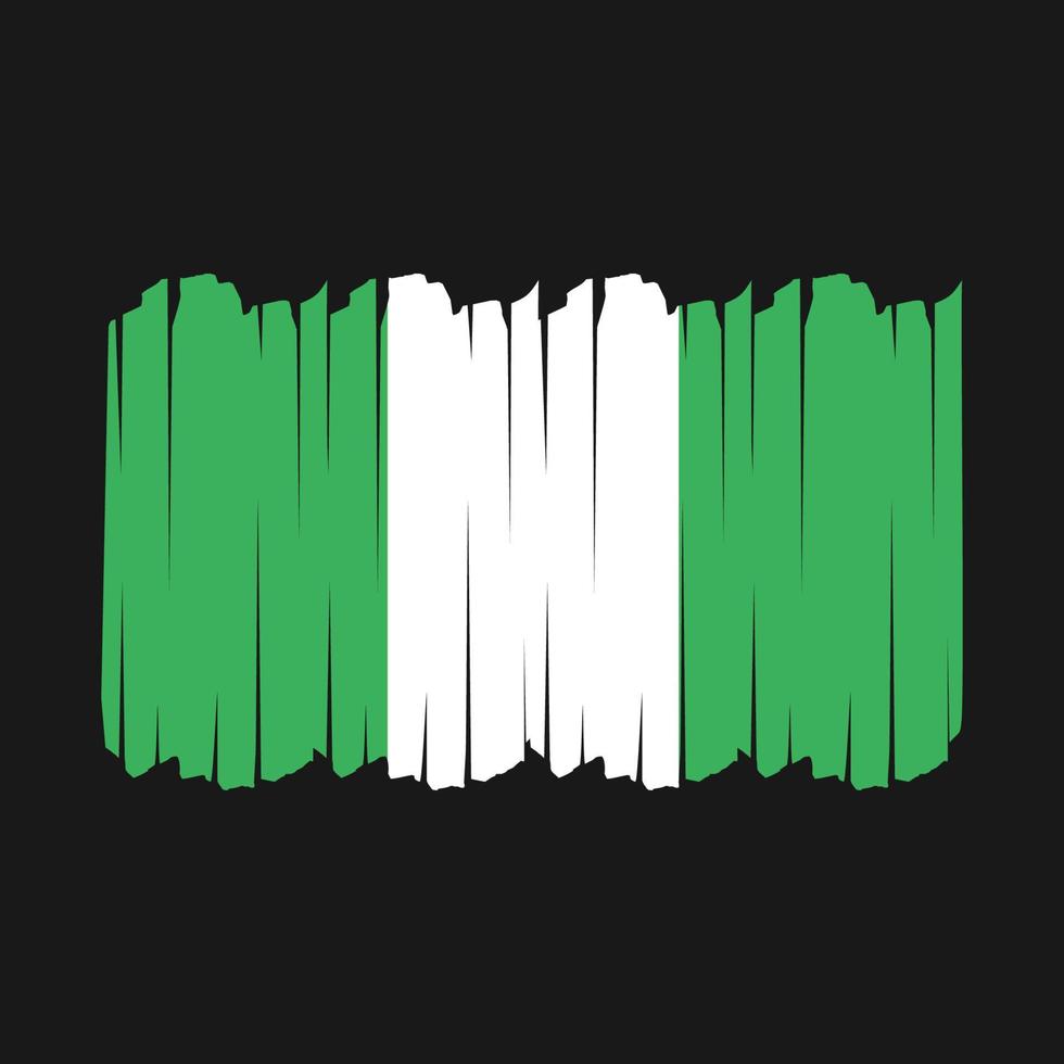 Nigeria Flag Brush Strokes vector