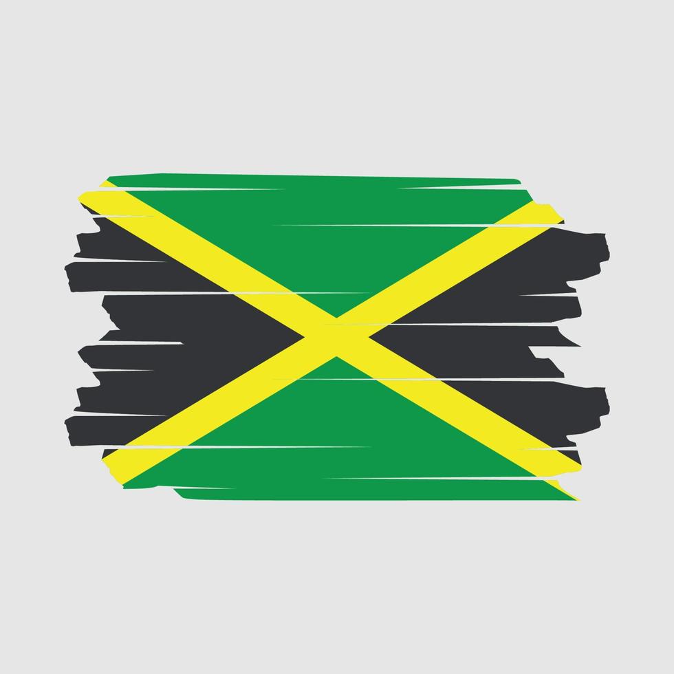 Jamaica Flag Brush Vector