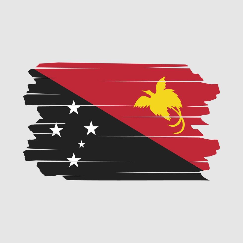 Papua Flag Brush Vector