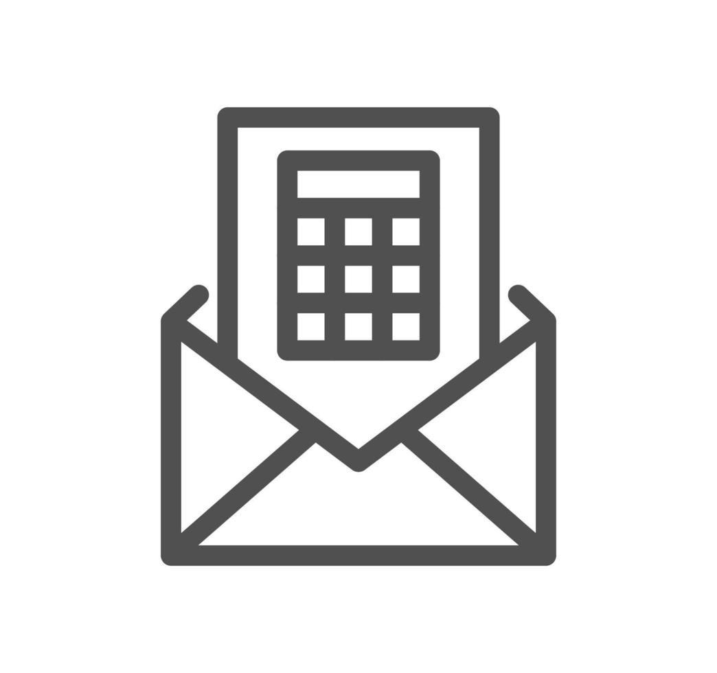 Calculation and accounting related icon outline and linear vector. vector