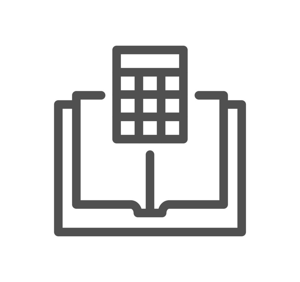 Calculation and accounting related icon outline and linear vector. vector