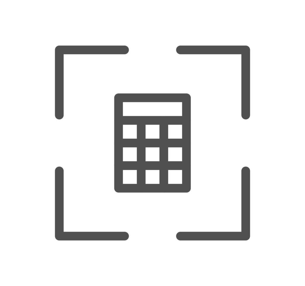 Calculation and accounting related icon outline and linear vector. vector