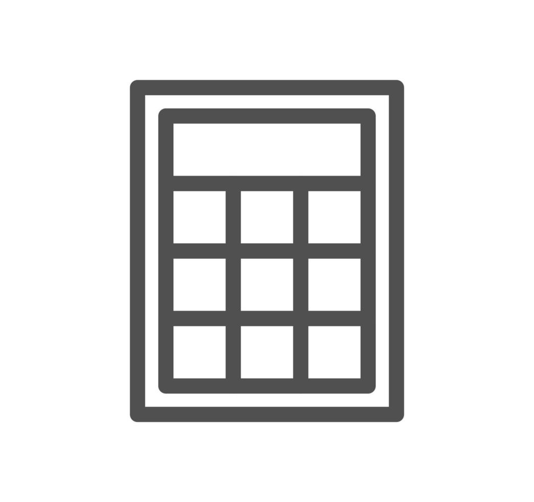 Calculation and accounting related icon outline and linear vector. vector