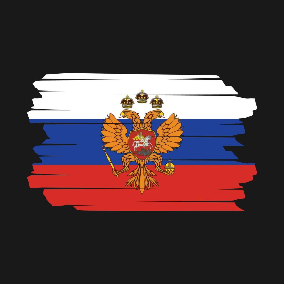 vector de pincel de bandera de rusia