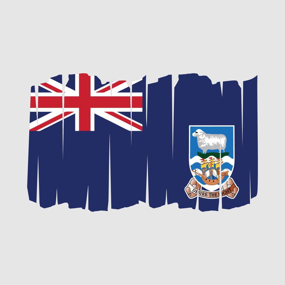 cepillo de bandera de las islas malvinas vector