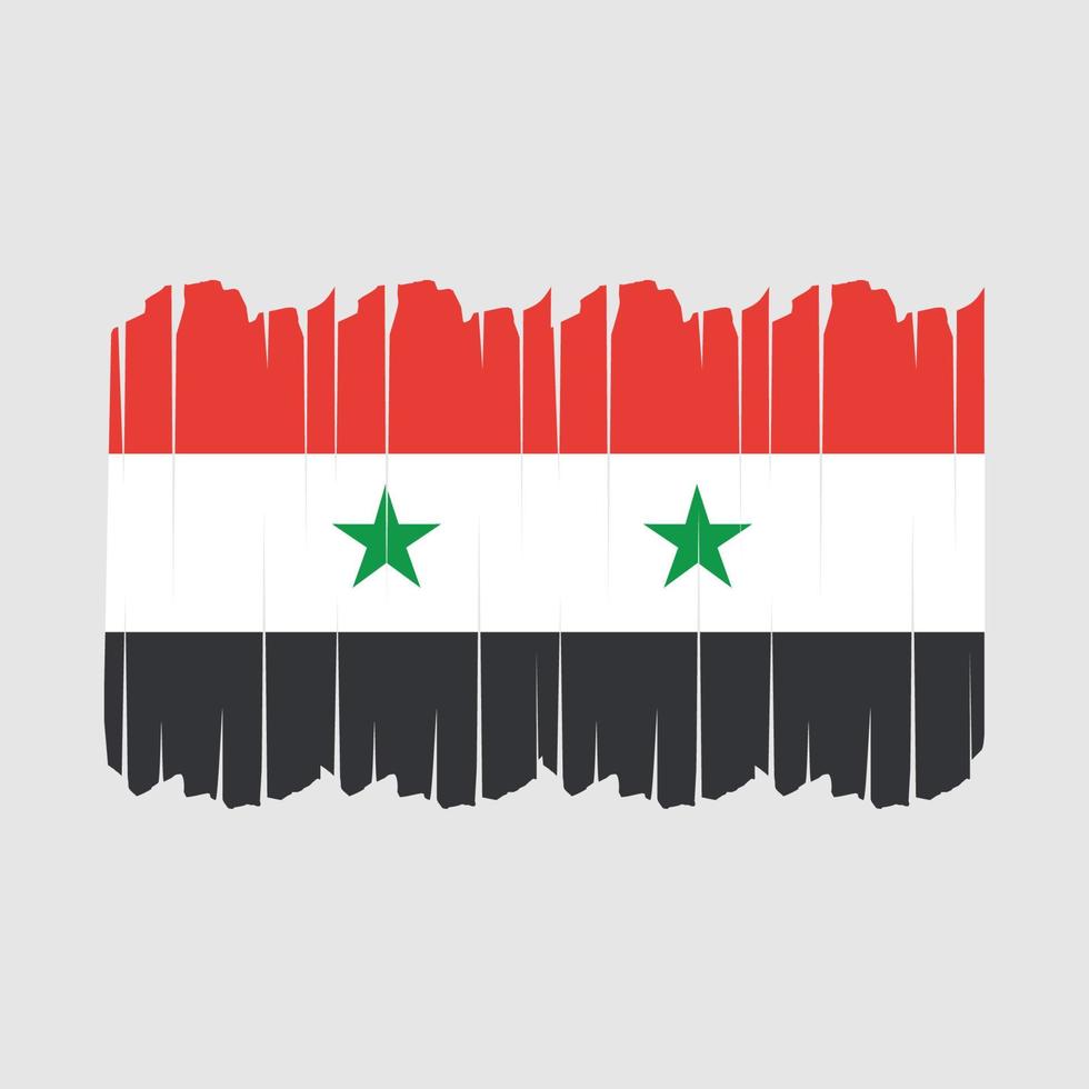 Syria Flag Brush Strokes vector