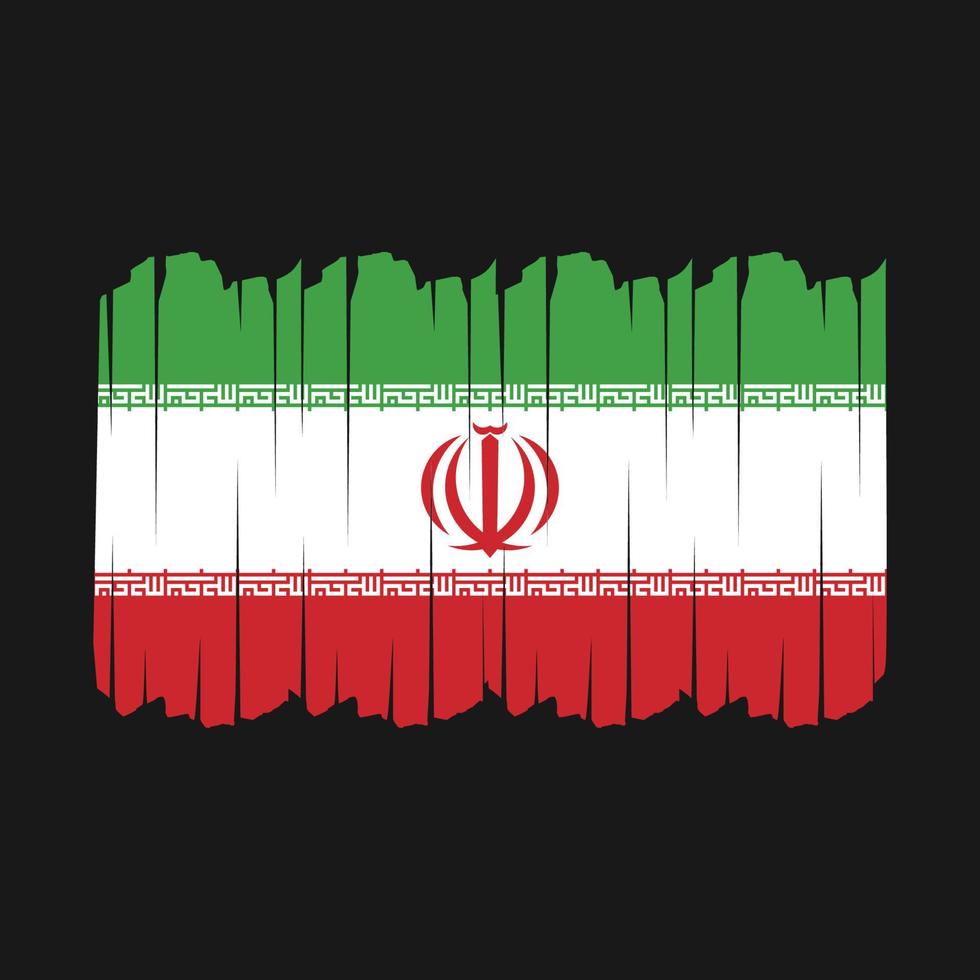 Iran Flag Brush Strokes vector