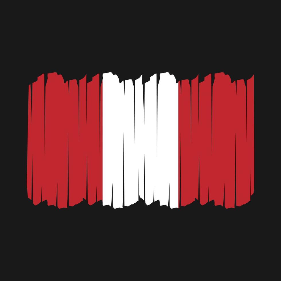 Peru Flag Brush Strokes vector