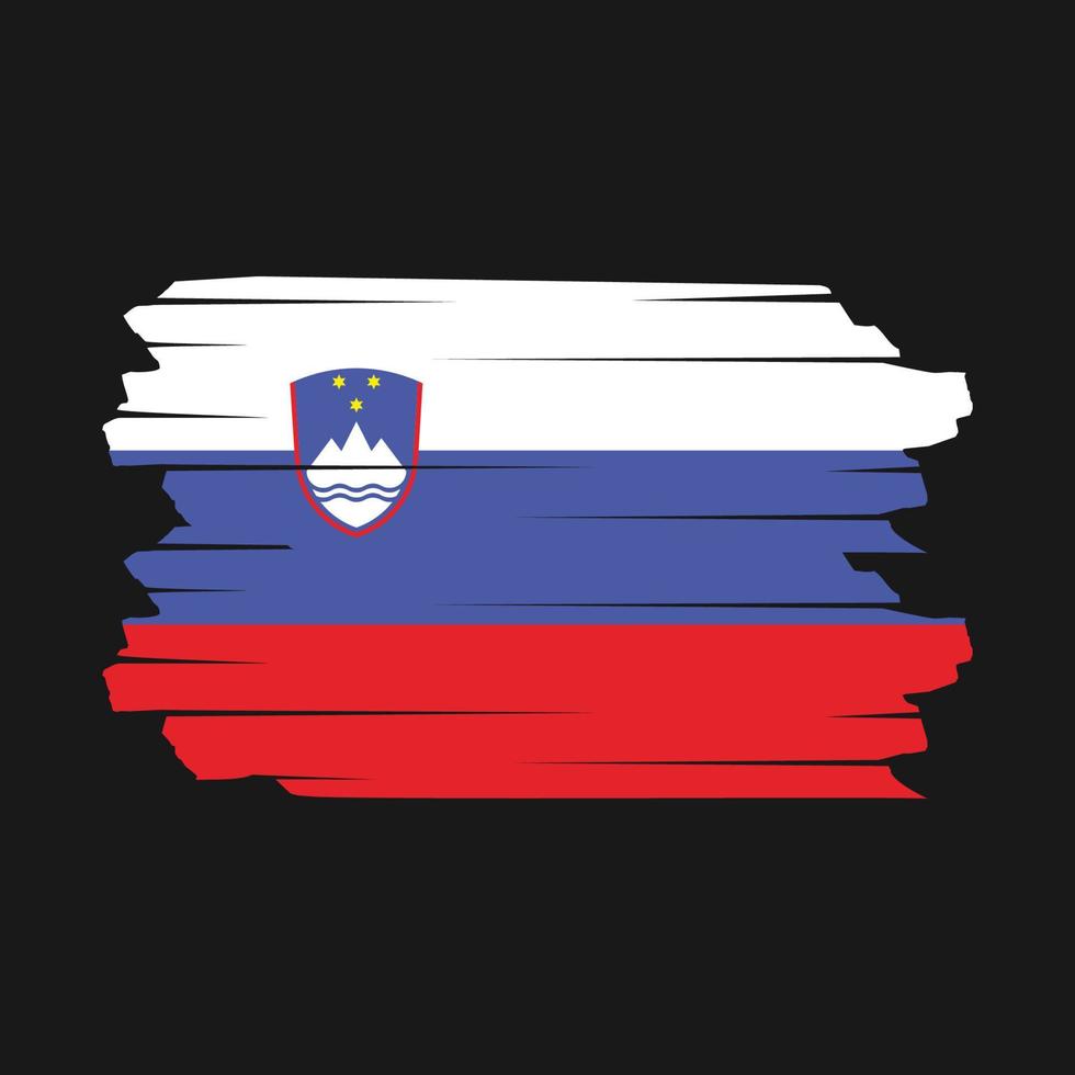 vector de pincel de bandera de eslovenia