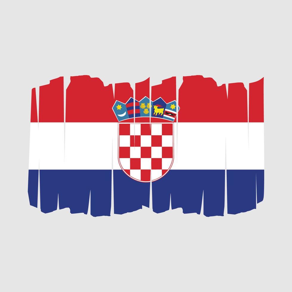 Croatia Flag Brush vector