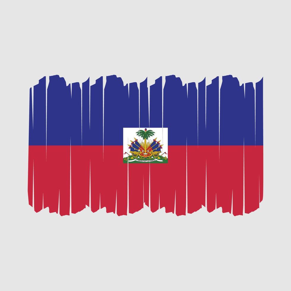 trazos de pincel de bandera de haití vector