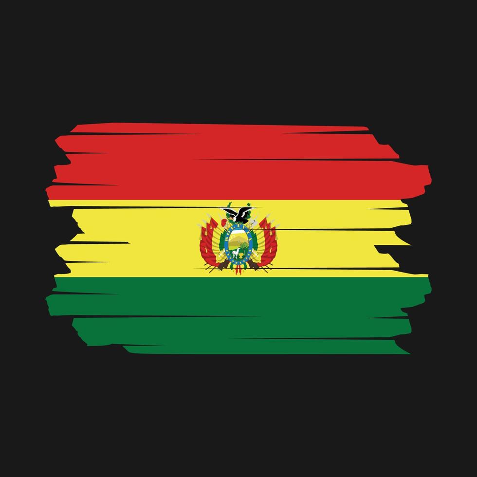 vector de pincel de bandera de bolivia