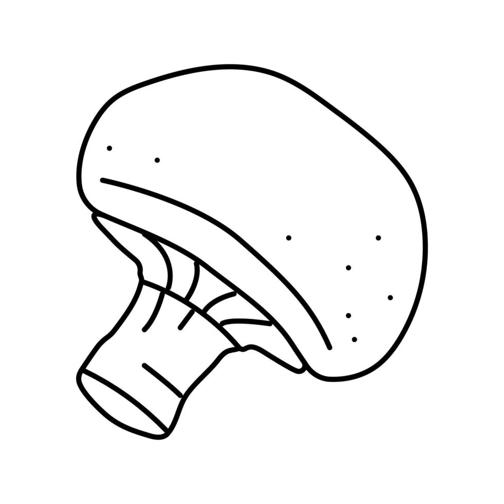 champignon mushroom line icon vector illustration