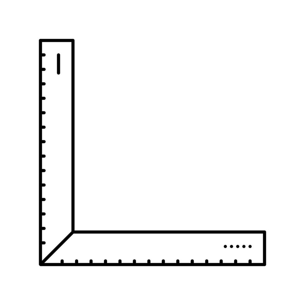 ruler tool repair line icon vector illustration