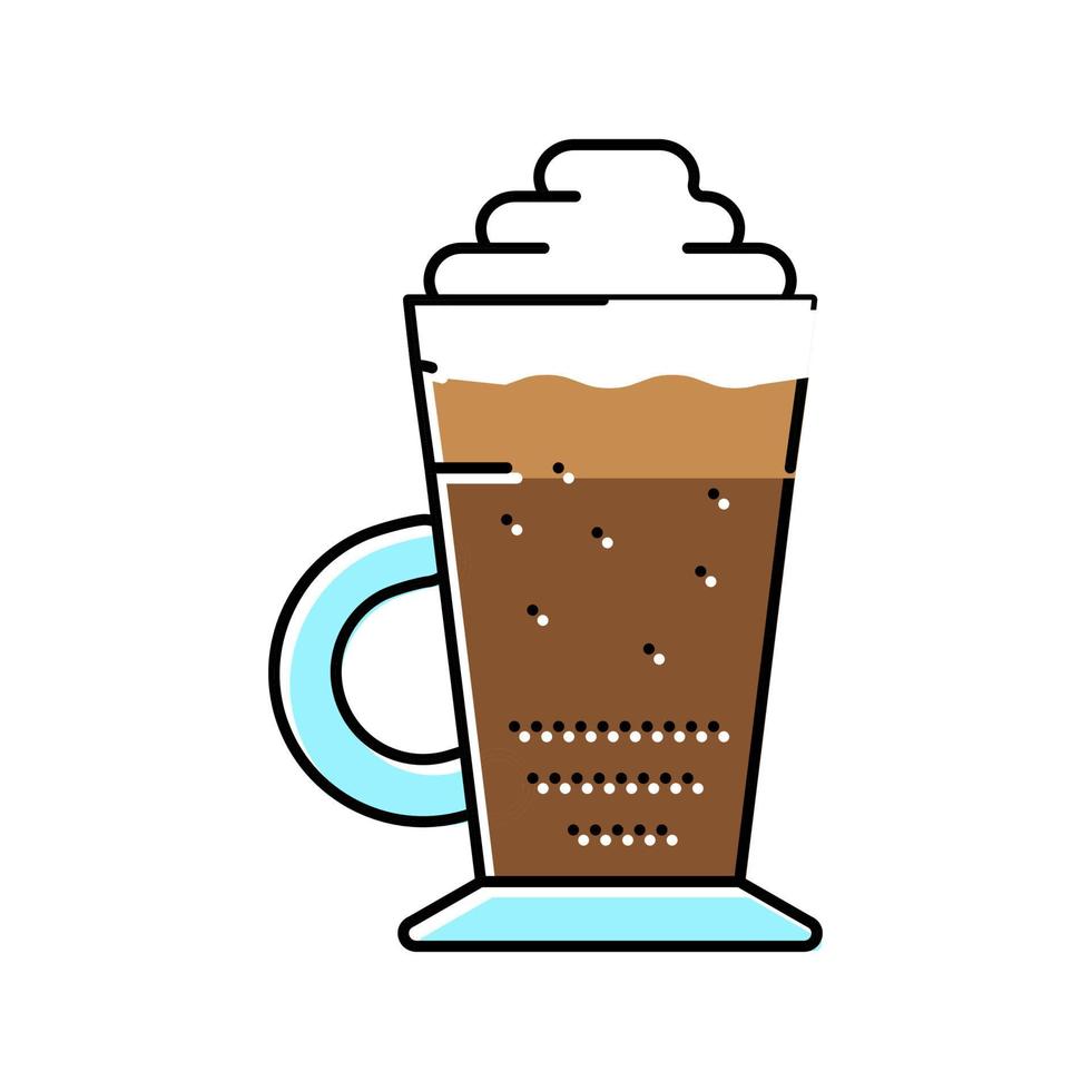 glace coffee color icon vector illustration