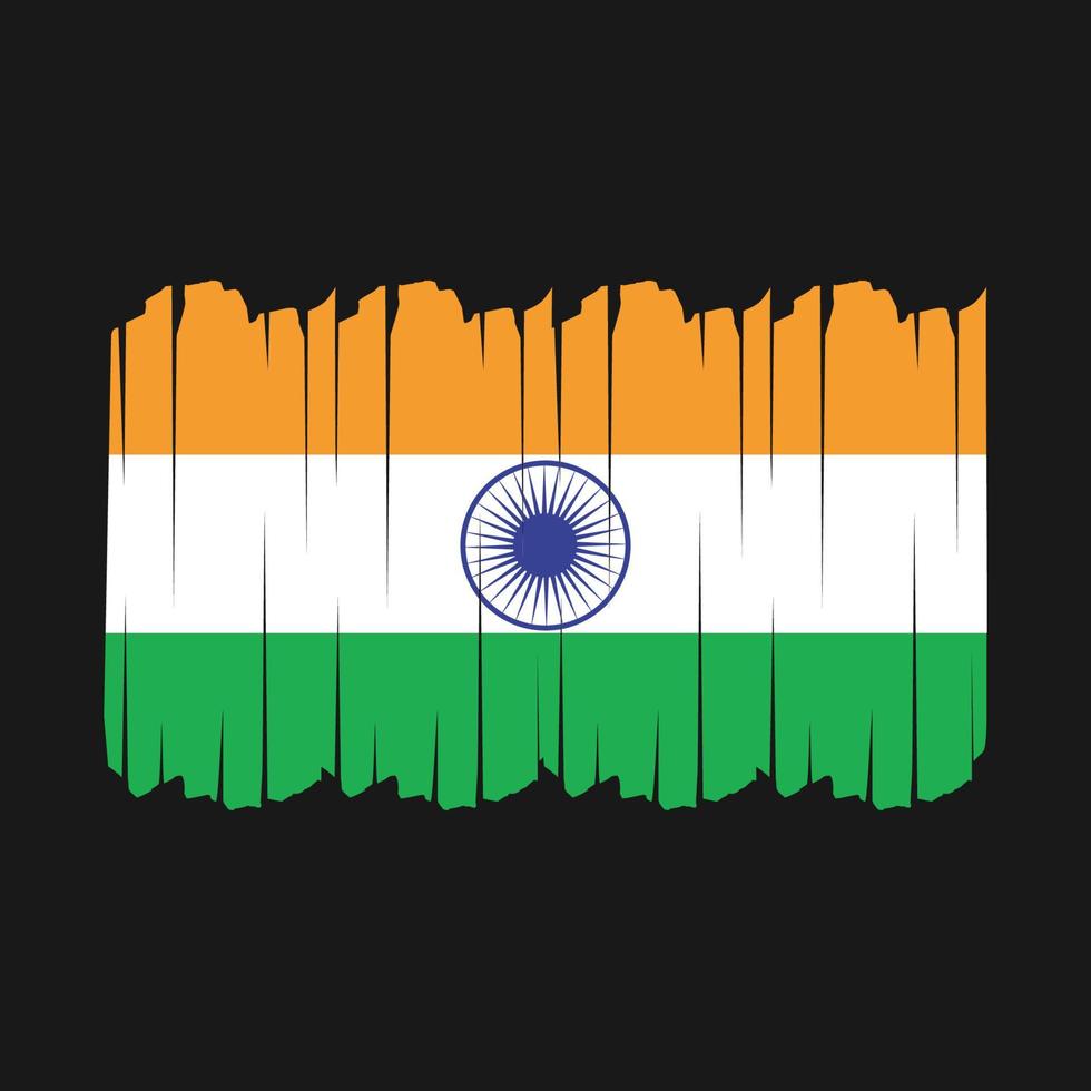 trazos de pincel de bandera india vector