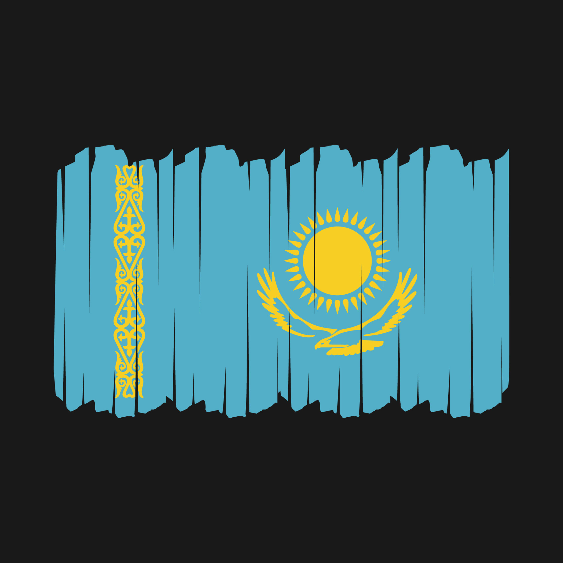 Kazakhstan Flag Brush Strokes 19542329 Vector Art at Vecteezy
